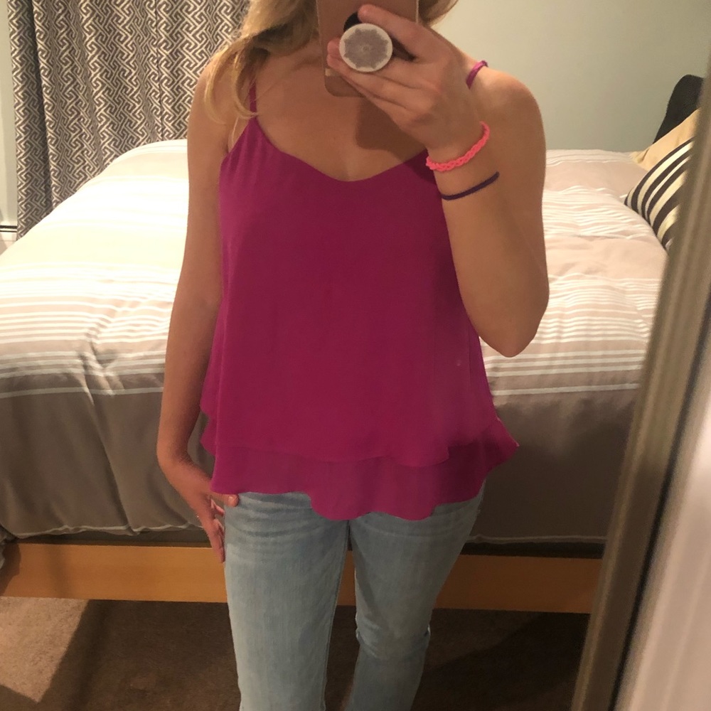 Chiffon tank.
